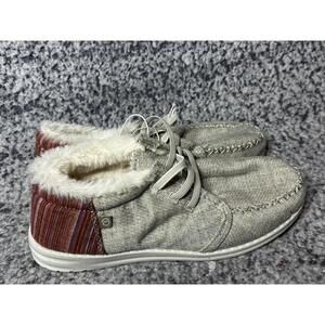 Magellan Outdoors Women’s Gray US Size 6B Aztec Moccasin Slippers NWOT